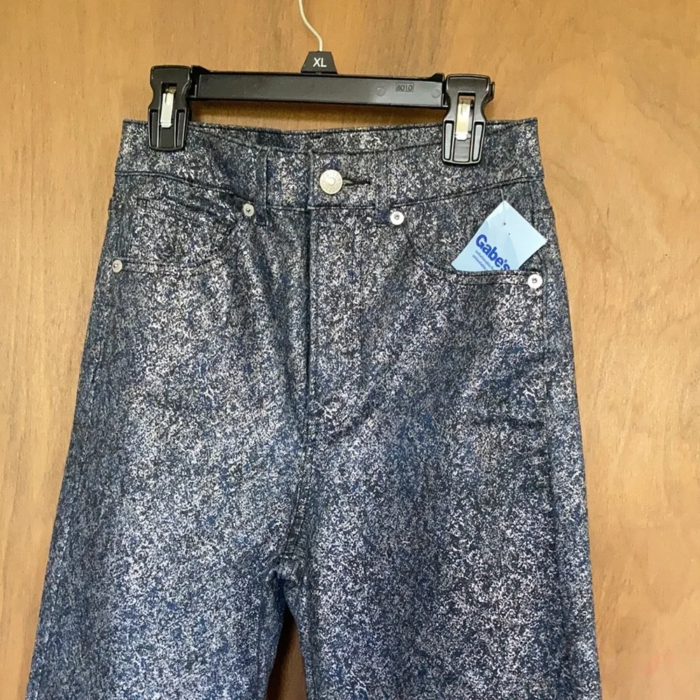 Express super high rise slim metallic jean with stretch 00 0 or 6 - Picture 8 of 17